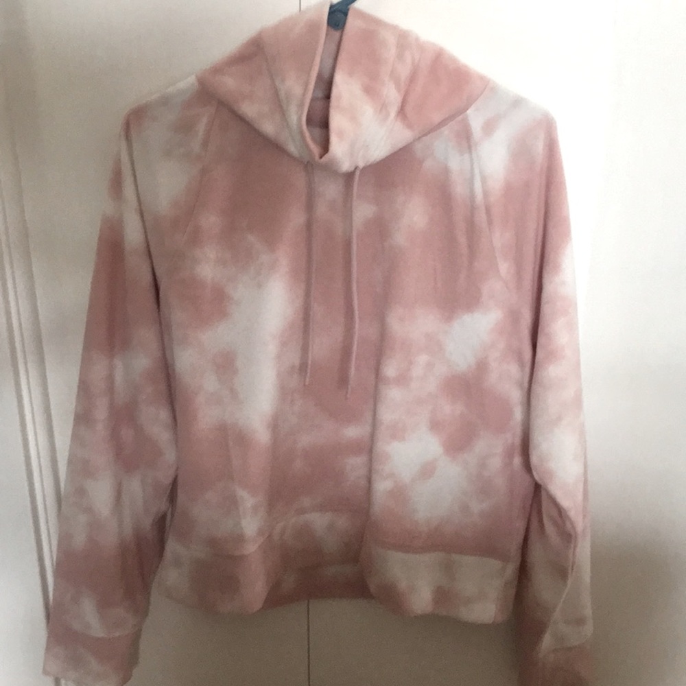 Fleece cowl tall sweatshirt